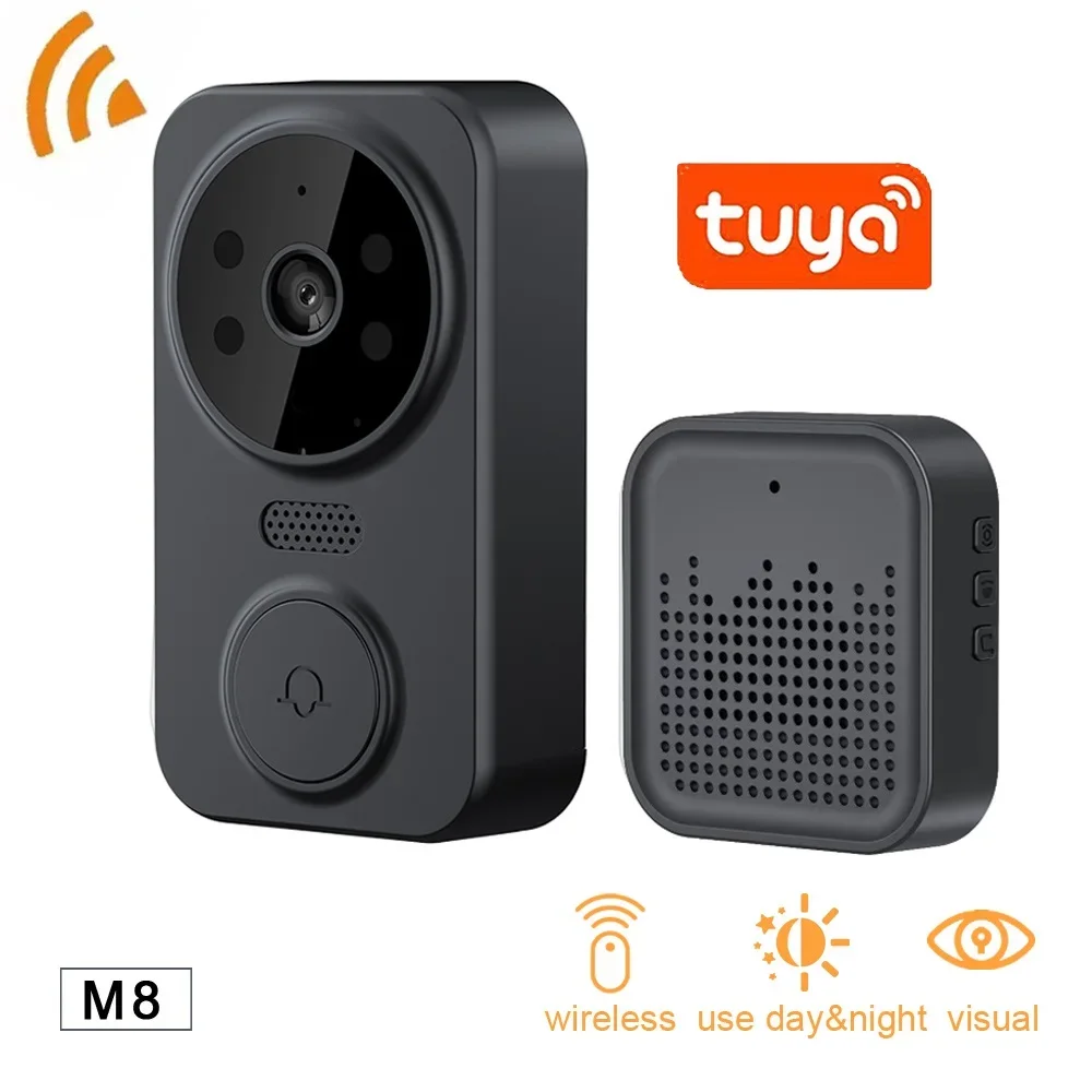 

M8 Tuya Smart Video Doorbell Two-way Intercom Intelligent Infrared Night Vision Remote Monitoring Security Visual Door Bell