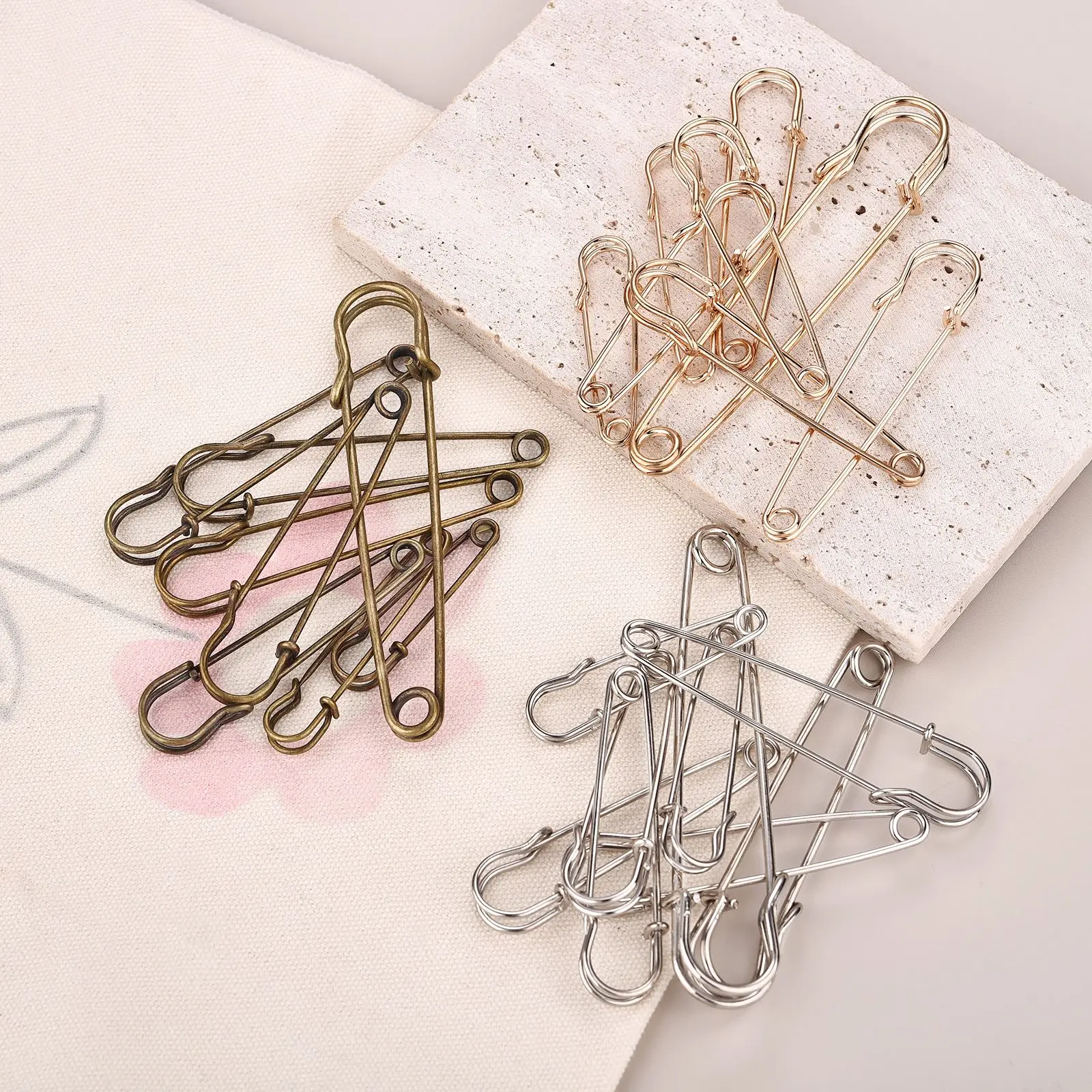 Épingles De Sûreté 30/38/50/60/65/70/75mm, 10 à 25 Pièces, Outils De Couture, Aiguilles, Grande Broche De Sécurité, Accessoires Pour Vêtements