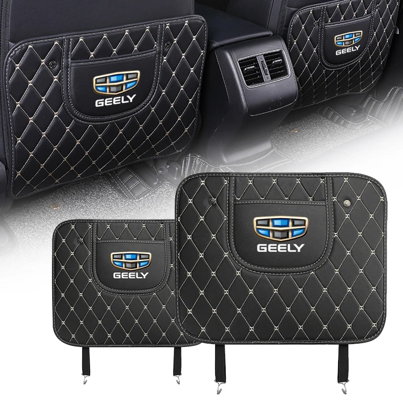 Car Seat Back Anti Kick Pad Leather Scratch Mat For Geely Emgrand X7 EC7 Atlas Boyue CK2 GC6 Parts LC ec7 ec8 ck atlas ck2 ck3 |