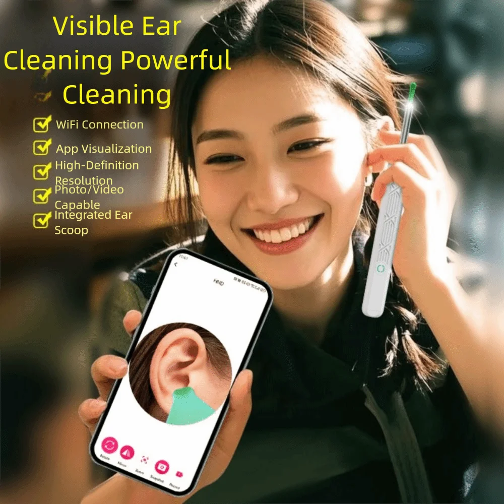 Smart Visual Ear Cleaner HD Camera USB Charging Ear Cleaner Full Set Wireless WiFi LED Lights Ear Wax Removal Tools Ear Cleaning