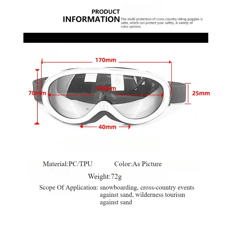 Kids Moto Cycling Ski Goggles Glasses Boys Girls Outdoor Sport Camping Eyewear Winter Windproof UV Protection Snowboard Goggles 6