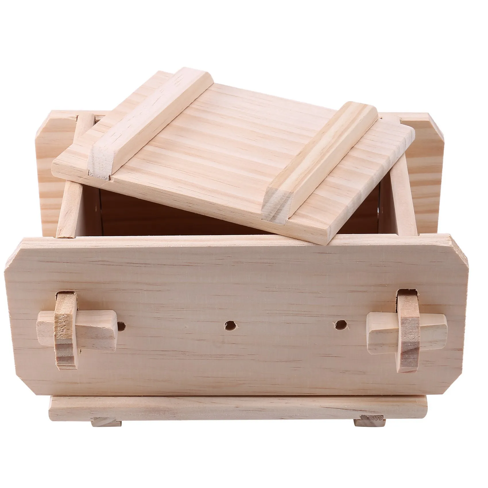 

Tofu Mold Tool Removable Wooden Press Box Home Kitchen Tofu Maker Press Mold Kit for DIY Tofu Mold Cooking Handmade