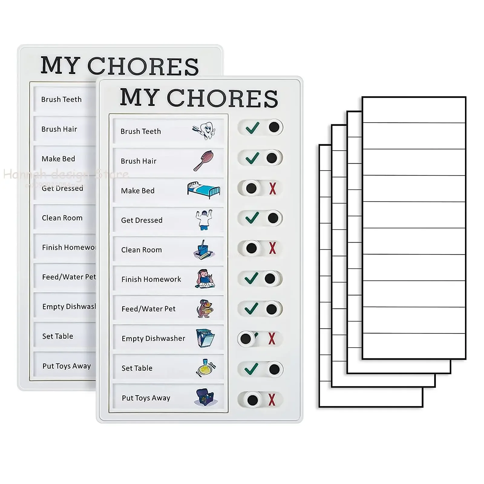 Checklist Daily Task Planning Board To Do List Pad Detachable Chores Wall Hanging Memo Plastic Board Multi Purpose Stationery