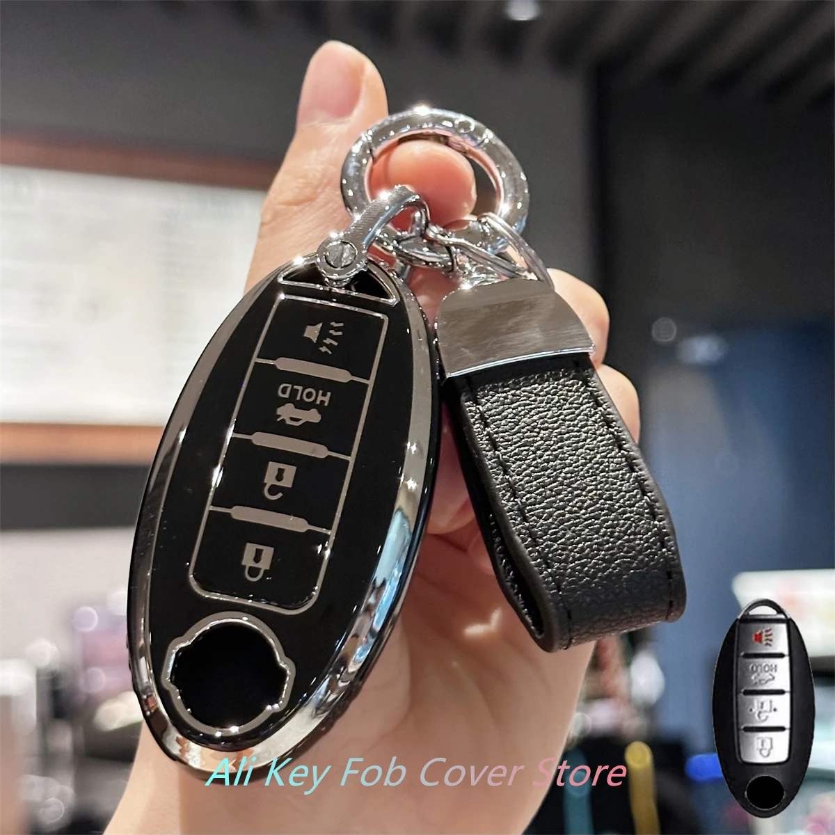 Key Fob Cover Keychain Lanyard For Nissan Altima Rogue Sentra Pathfinder etc