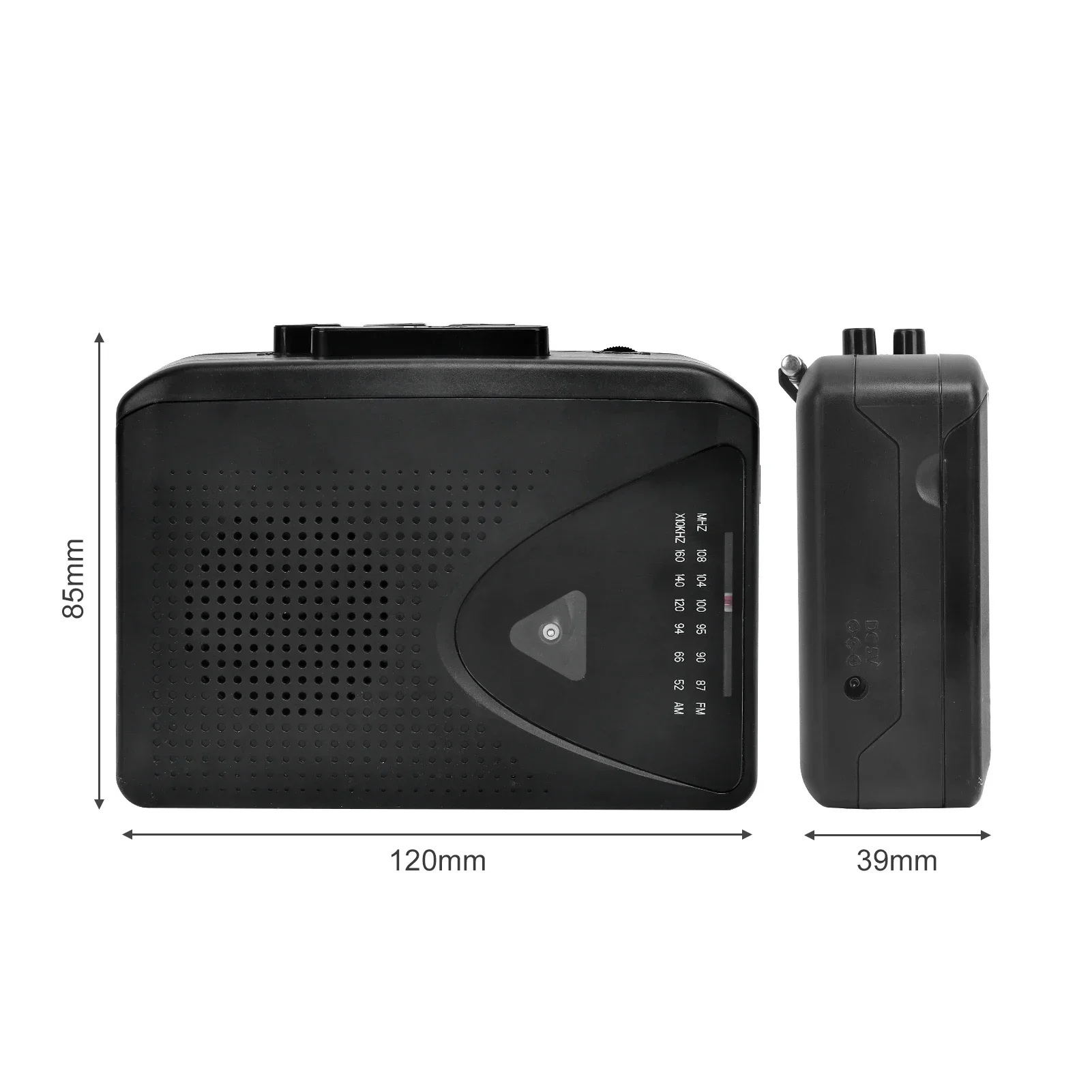 Stereo Tape Player Portable Music Radio Cassette Tape Player Built-in Speaker Personal Walkman AM FM with 3.5mm Eardphone Jack