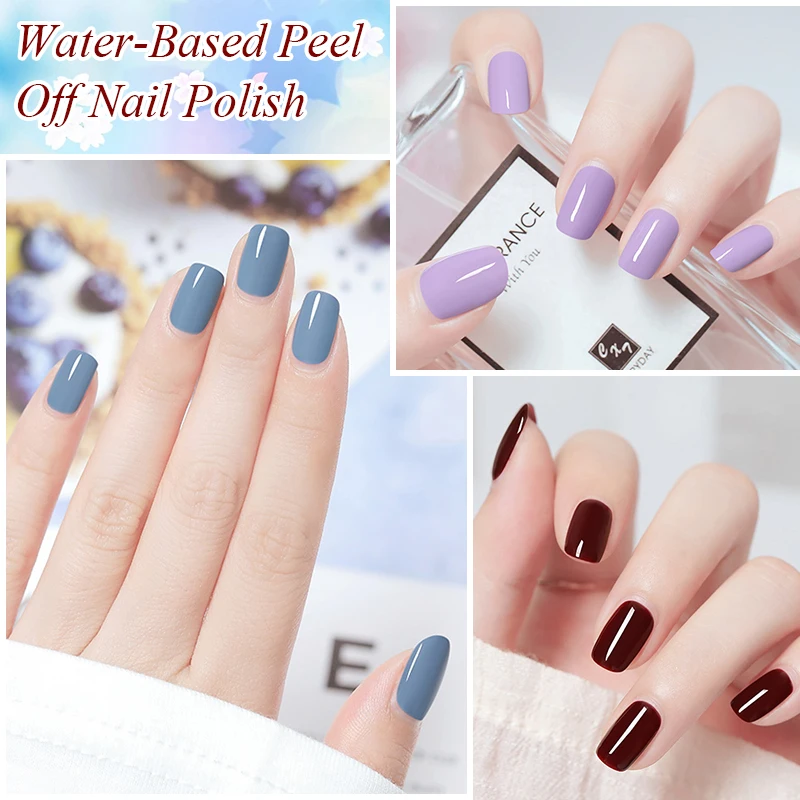 Nail Polish 10ml Water-Based Peel Off No Need Lamp 40 Colors for Manicure DIY