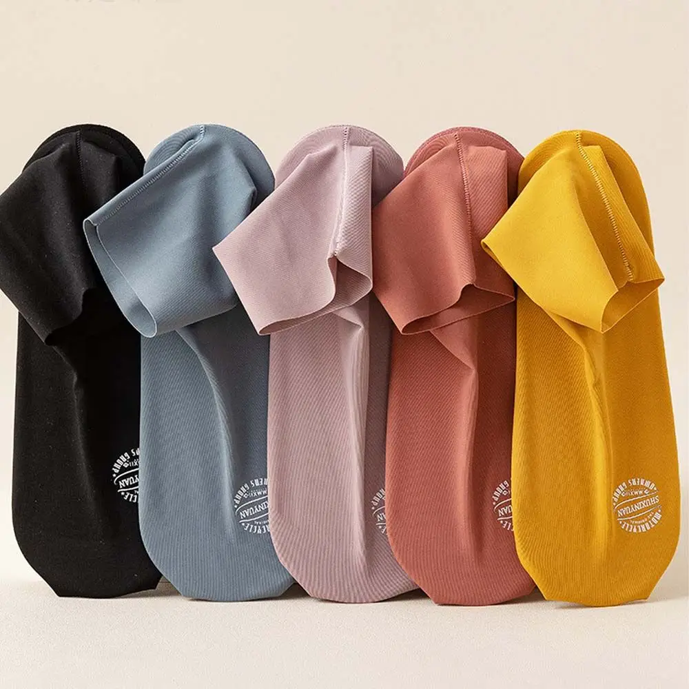

Holiday Gift Simple Summer Any Cut Solid Color Seamless Pile Socks Women's Socks Middle Tube Socks Hosiery