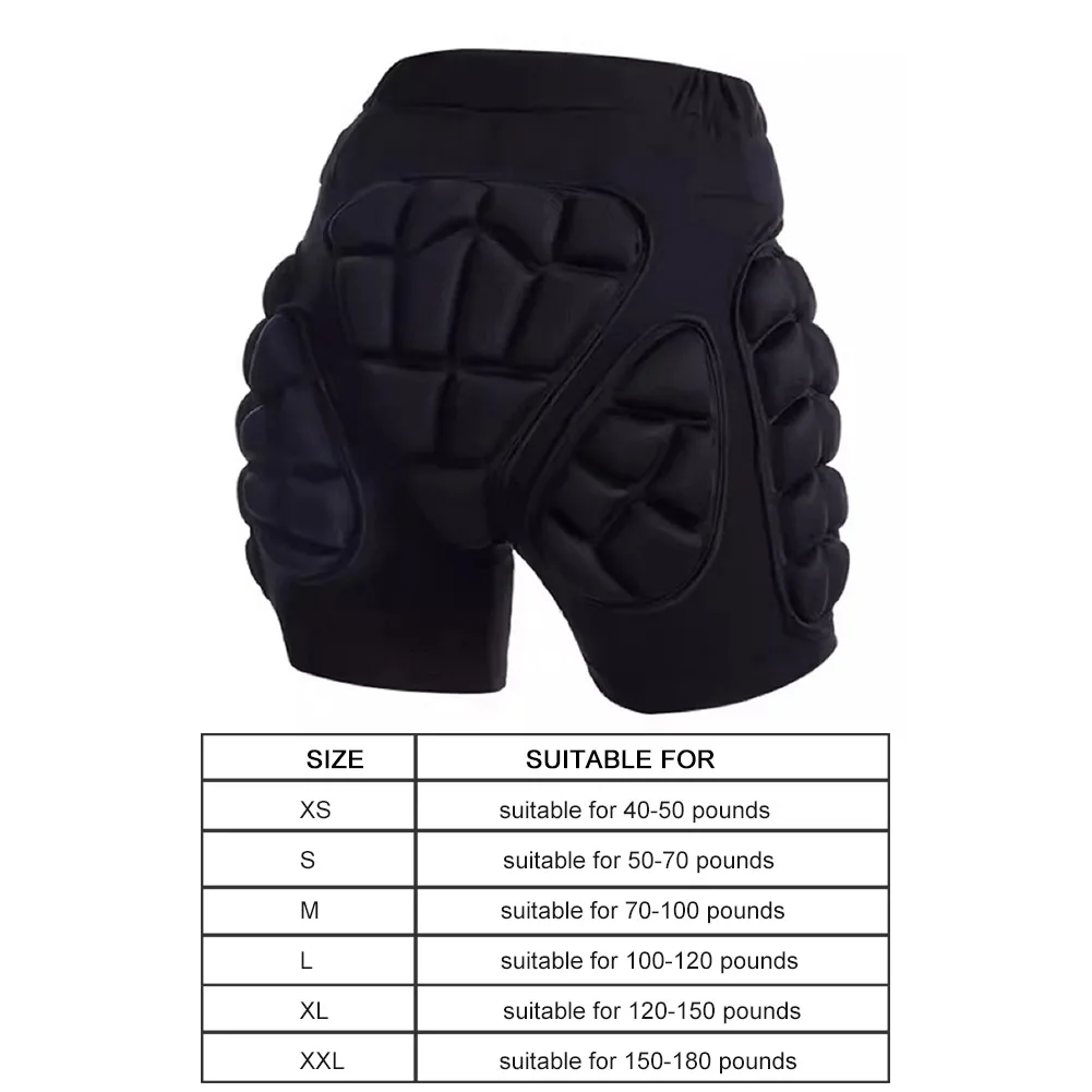3D Bike Sport Shorts Breathable Snowboarding Impact Shorts Winter Ski Hip Protector Soft EVA Short Pants For Cycling Or Skiing