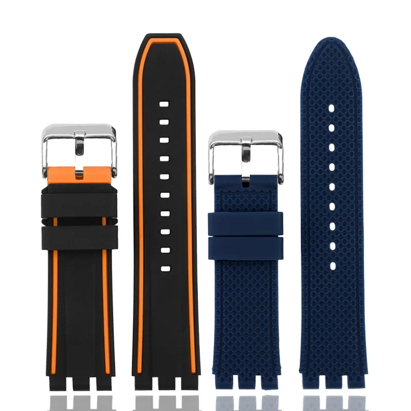 Soft and Waterproof Slicone Watch Strap For Swatch Irony YVS400