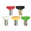 5-Pc High-Pressure Washer Nozzle Set - 1/4" Quick Connect, 0°/15°/25°/40° Angles - Durable Color-Coded Nozzles for Efficient Cle 3