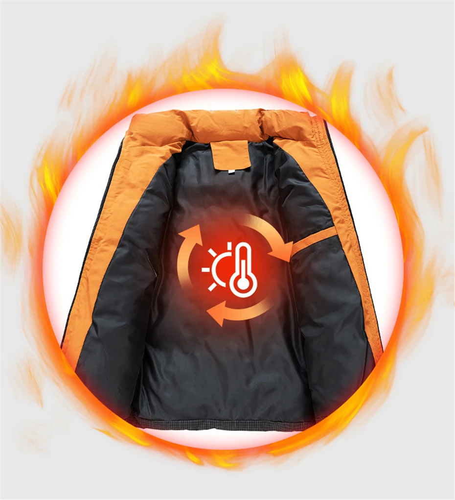 Description Picture 5 of itemWinter Parkas Men 8XL 9XL Plus Size Thick Padded Jacket Coat Fashion Casual Cargo Plaid Parkas Male Big Size 8XL 9XL