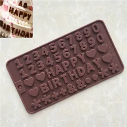Chocolate Silicone Alphabet Mold for Baking and Decorating (Number)