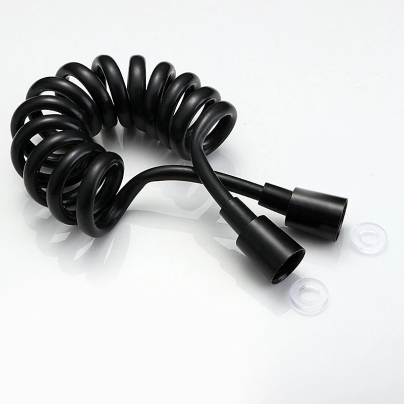 

Retractable Spring Hose for Handheld Shower for Head Toilet Bidet Sprayer Black/ DropShip