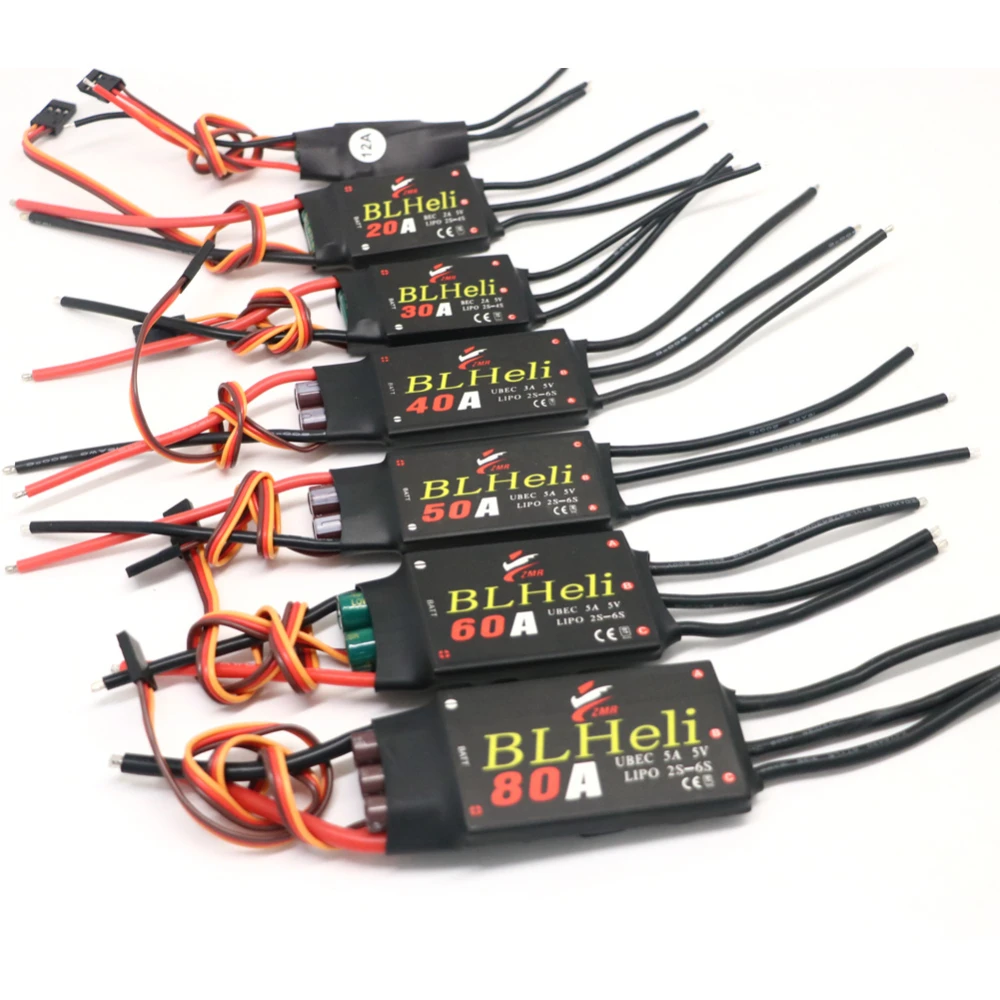 

RC Drone BLHeli Brushless ESC 12A 20A 30A 40A 50A 60A 80A with UBEC for Quadcopter Aircraft Model Fixed Wing Multi-axis DIY FPV