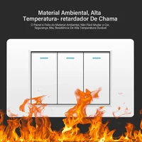 Melery สีขาวสีดําสีเทา 16A 118*72 US บราซิลอิตาลีสวิตช์ไฟ, แผง PC 1/2/3/4gang 1/2way สวิทช์ on Off, ผนังปลั๊กไฟฟ้า 6