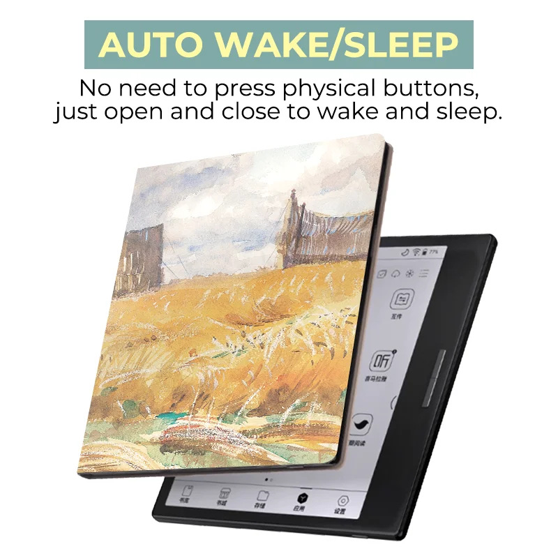Ultra-Thin Magnetic Book Cover with Auto Wake-Up Function