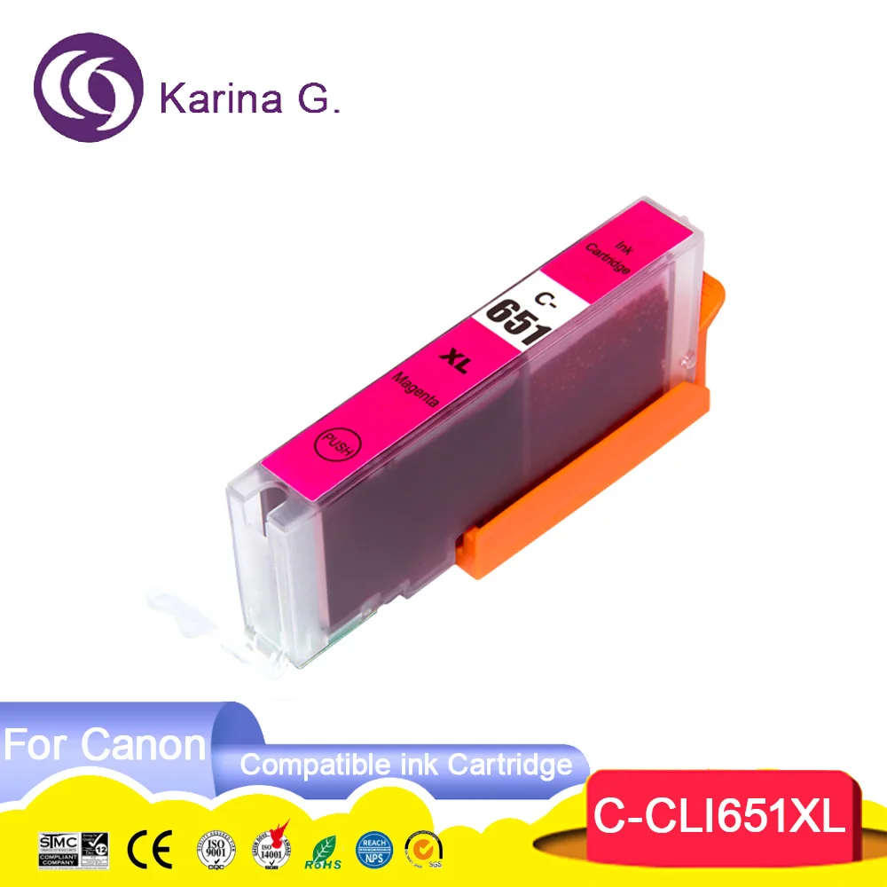 PGI650 650 651 XL 650XL CLI-651XL 651XL Premium Compatible Color Inkjet Ink Cart