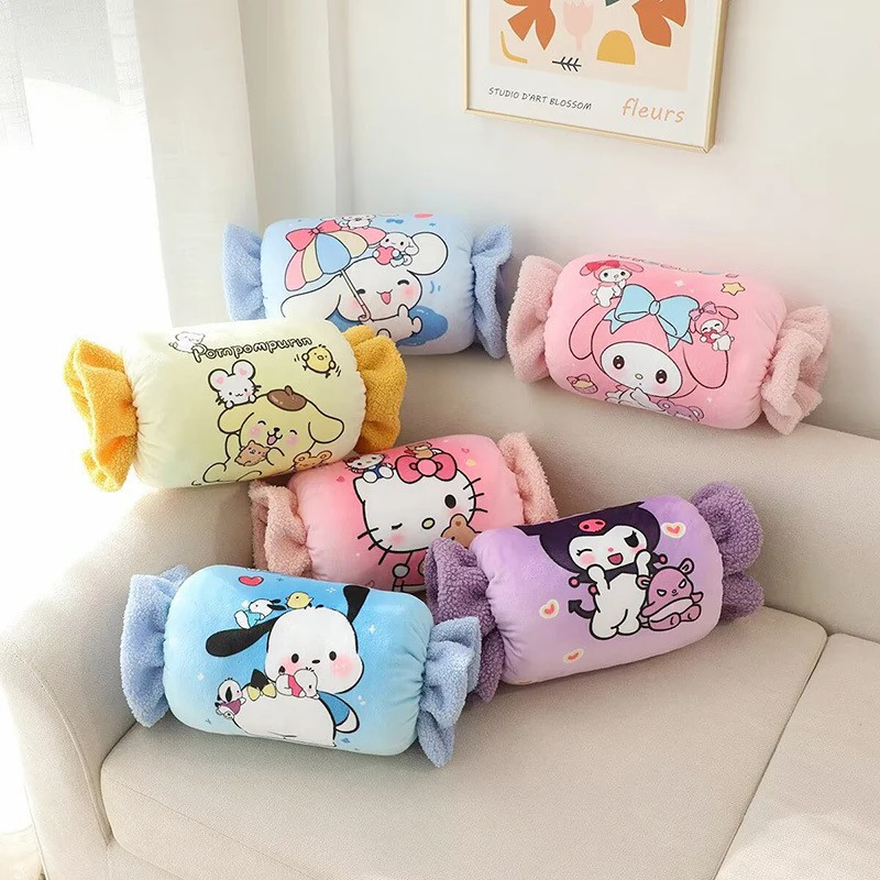 

Милая игрушка Hellokittys Kuromi понравико, конфетная искусственная подушка, милые мягкие игрушки-животные, диван, офисные украшения, подарки