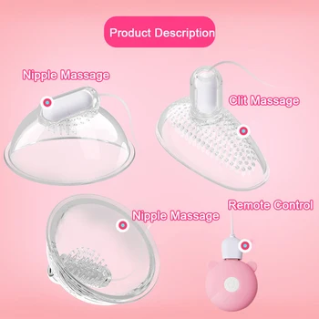 Nipple Massage Vibrator Clitoris Stimulator, Oral Sex Adult sex toys Breast Pump Enlargement Licking Nipple Vibrator for Women 3