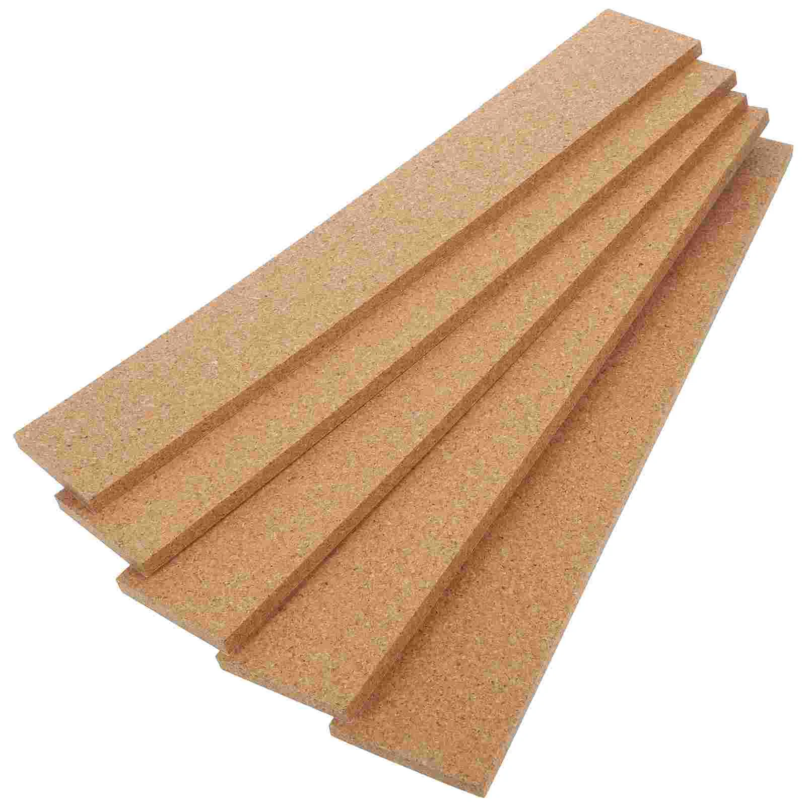 

5 Pcs Frameless Bulletin Board Strip Cork Office Supplies Thick Boards Adhesive Wall Tiles