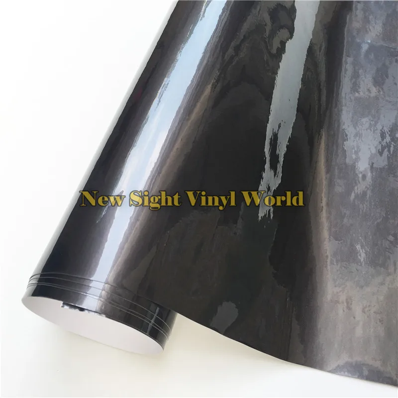 

High Quality Glossy Metallic Grey Vinyl Wrap Dark Grey Gloss Metallic Vinyl Film Air Free Car Wraps