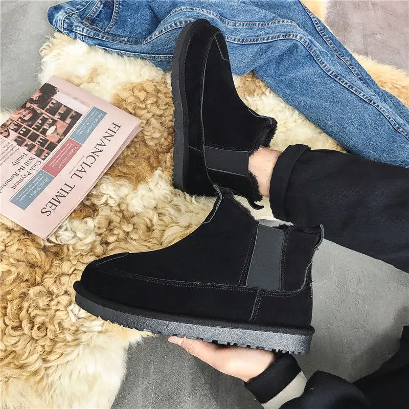 Winter Men's Shoes High-top Snow Boots 2023 Men Plus Velvet Warm Padded Snow Cotton Men's Casual Cotton Shoes Men.