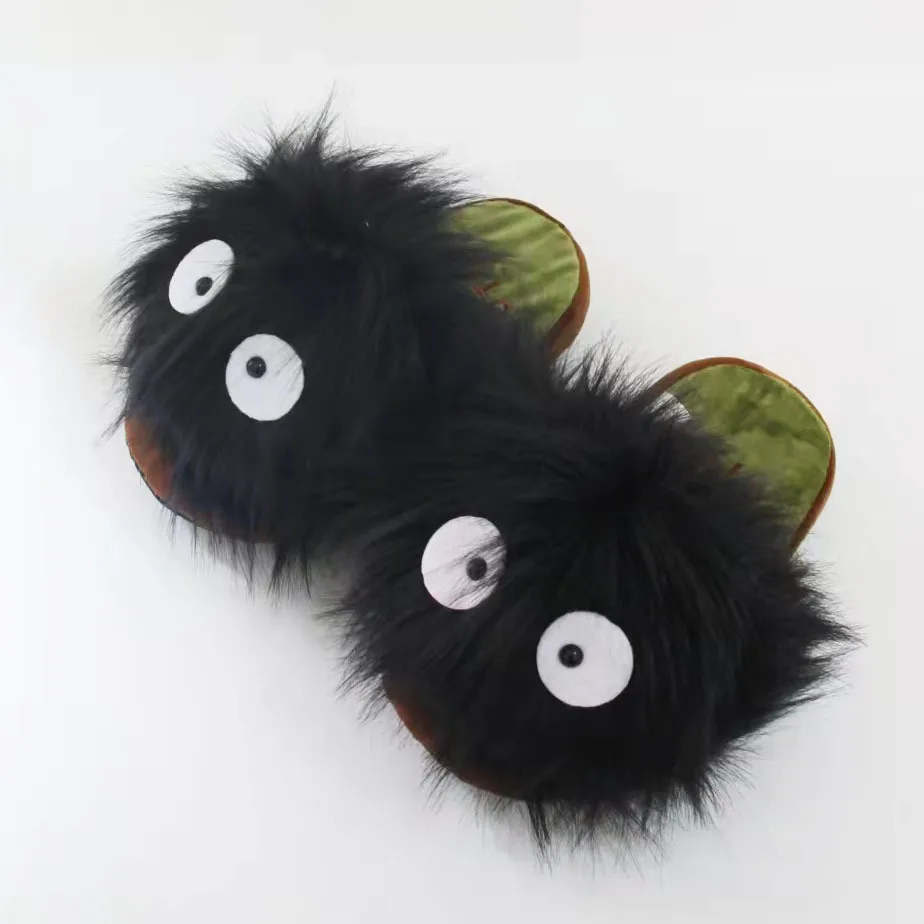 My Neighbor Totoro Briquettes Elf Cosplay Cotton Slipper Dust Elves Warm  Shoes