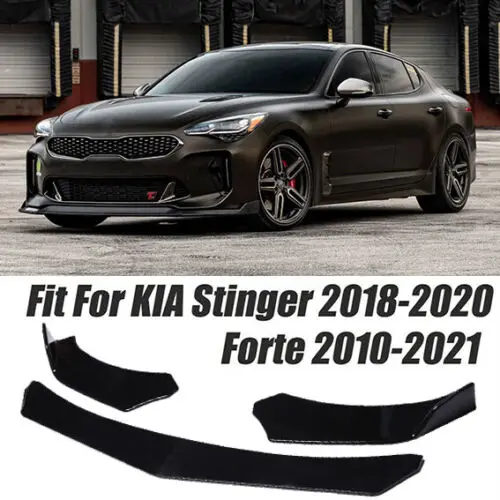 

Adjustable 4PCS ABS Front Universal Front Bumper Lip Spoiler Splitter Diffuser For Kia Stinger Forte 2018-2021 Optima