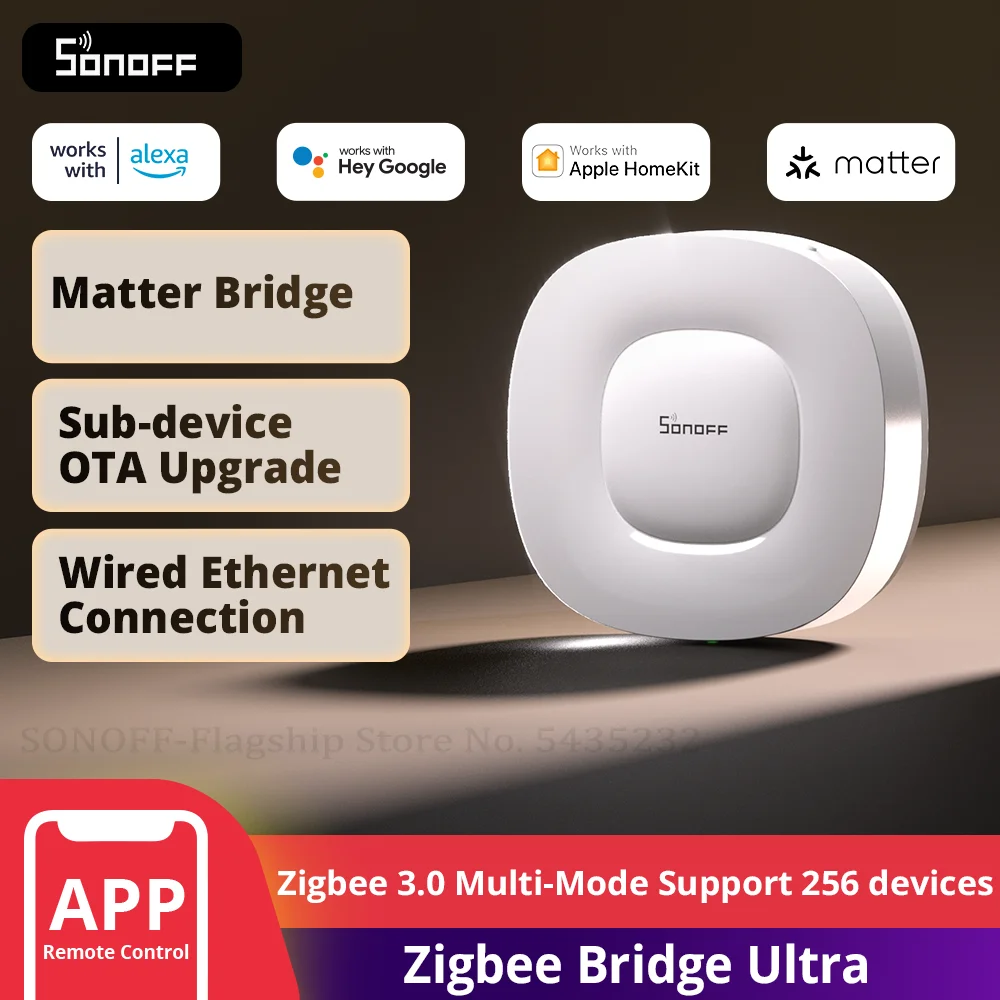 SONOFF ZB Bridge-U Zigbee Bridge Ultra Smart Matter Gateway Zigbee