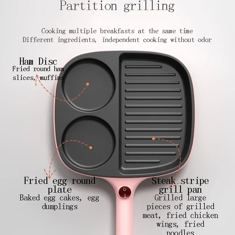 Household non-stick pan omelette god multi-function egg burger machine plug-in special flat bottom breakfast pancake pan 4