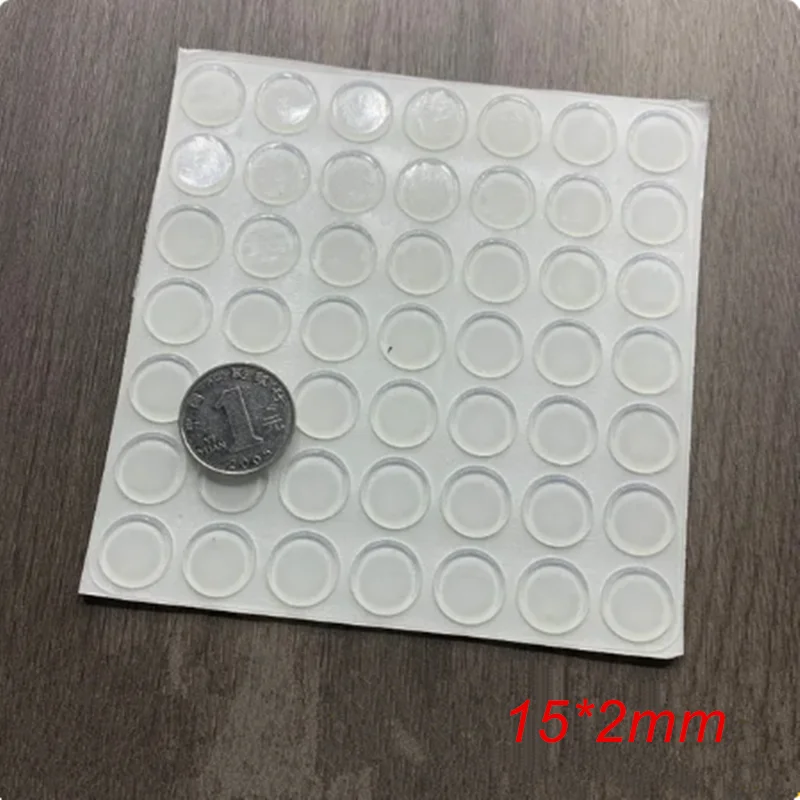 Silicone Bumpers Adhesive Rubber Pads 32/50PCS 9-15*3.5-5mm Black/Clear 3M Anti Slip