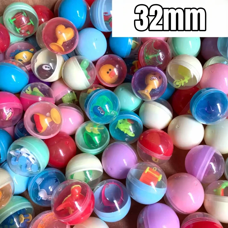 Claw Catch Toy Clip Doll Machine 32mm Children Mini Claw Machine Toys Accessories Kids Gashapon Twisted Egg Prizes Balls for Vending Arcade Crane Doll Machines