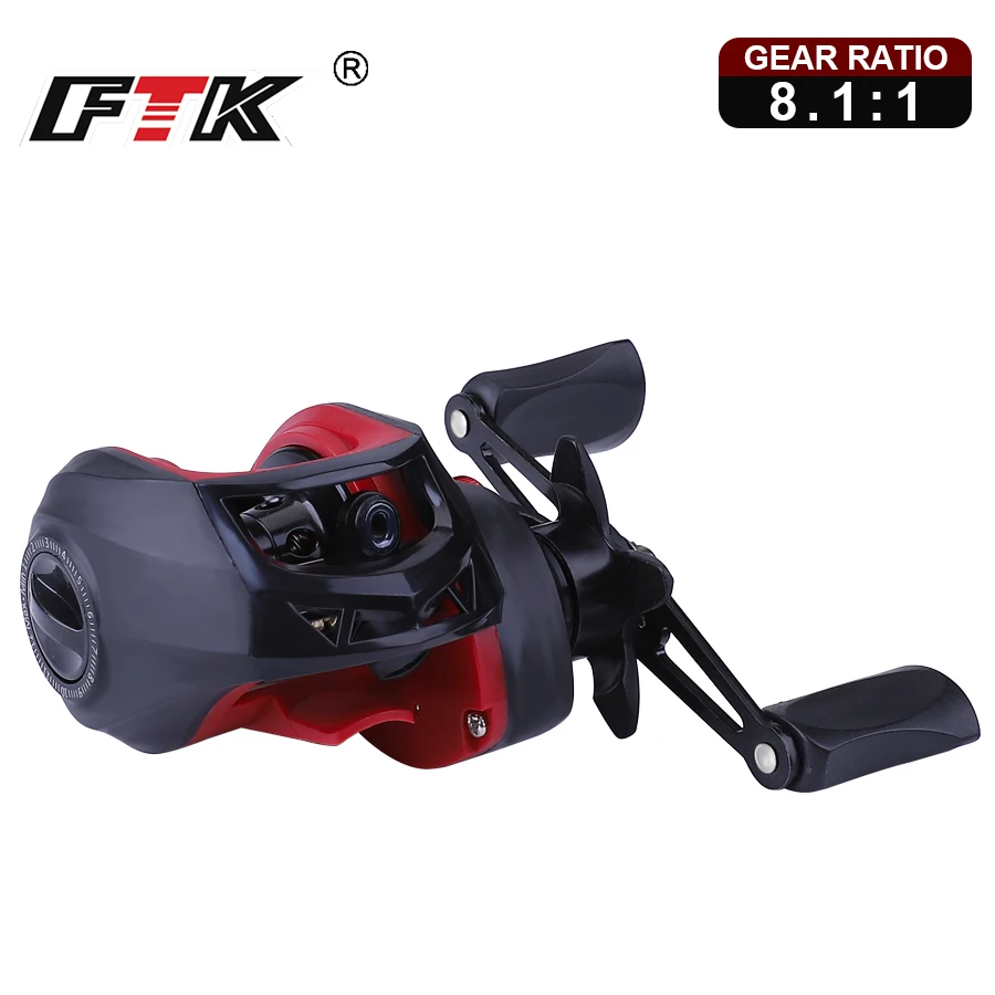 

Baitcast Reel 19+1BB Bearings Gear Ratios 8.1:1 8KG Max Drag Left Right Hand Reel Reinforced Reel Fishing Baitcasting Reel