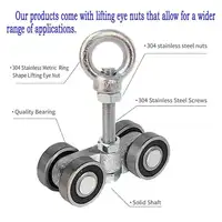 Taller Strut Channel Trolley Assembly Heavy Duty Sliding Door Linear Guide Bearing Top Mounted Channel Steel Shaft Hanging Wheel 2