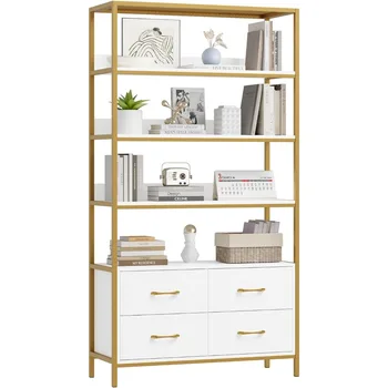 Bookshelf w/ Drawers - 5-Tier - 71" 1