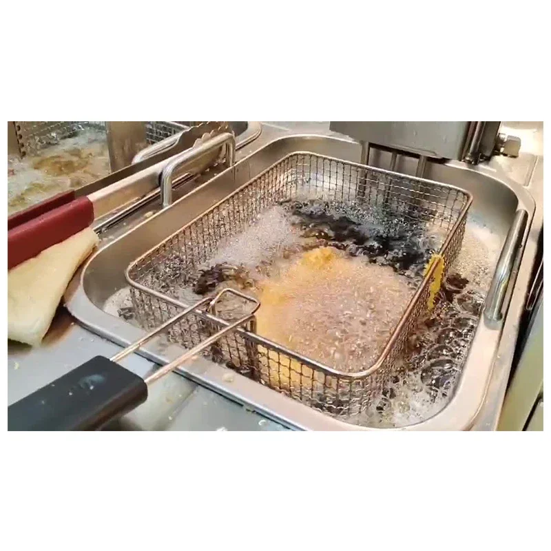 Commercial Counter Electric Double Tank Double Basket Chips Deep Fryer Top Stainless Steel Sliver Provided Restaurant Equipment