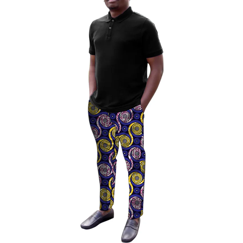 

Vintage Ethnic Print Men's Pants Nigerian Fashion Groom Outfits Casual Trousers African Wedding Male Bottoms