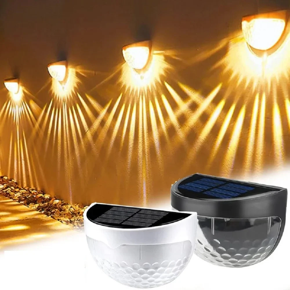 

2 шт., водонепроницаемый настенный светильник на солнечной батарее