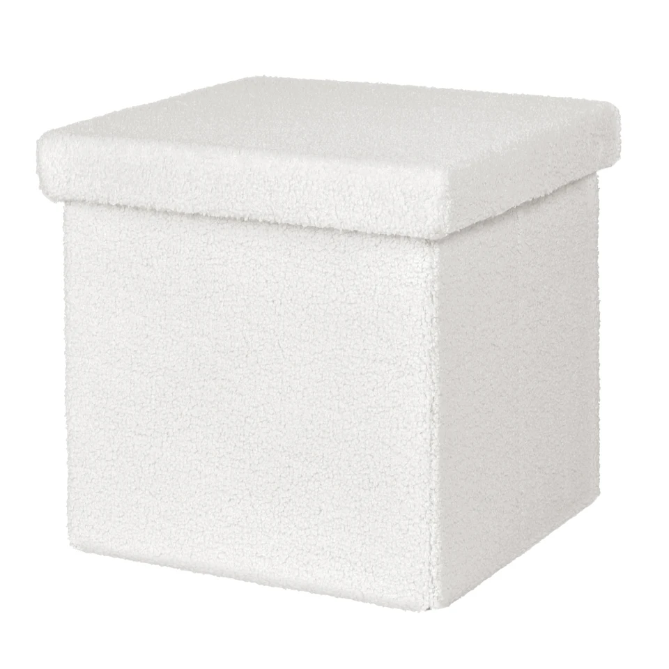 Folding Storage Box Ottoman Pouffe Seat Foot Stool Home Chair Foot Stool Bench | UK - View #3