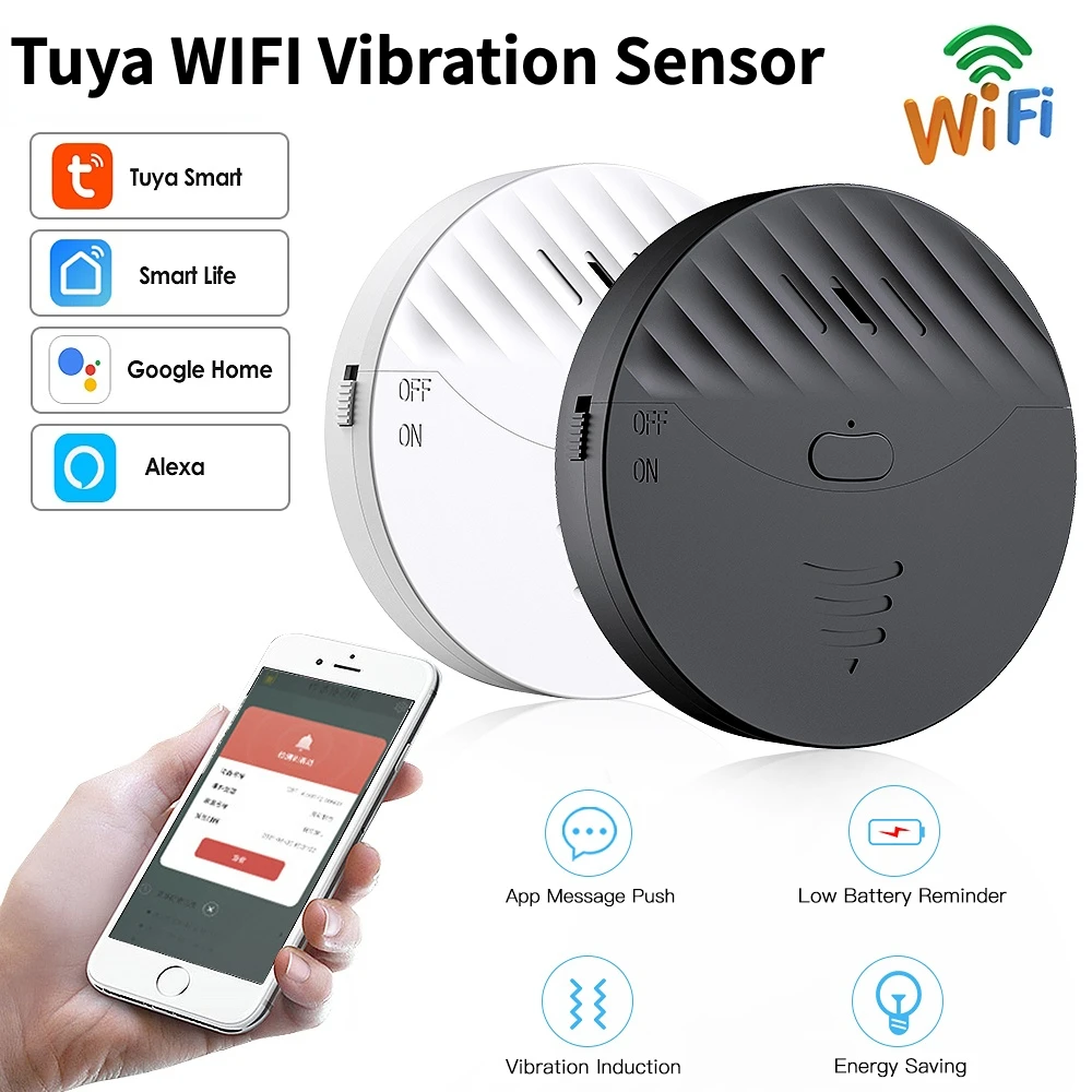 Smart Life Wifi Vibration Sensor Tuya Vibration Sensor Tuya Smart