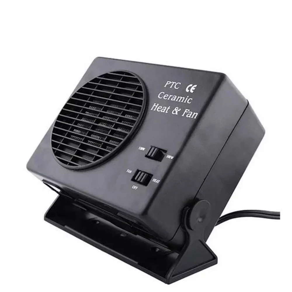 Car Fan SUV Accessories Ceramic Portable Heater Electric 12V 150W/300W Auto Temperature Control for Vehicles