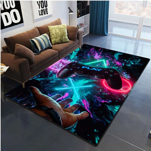 Anime Game Controller Children's Play Area Carpet Children's Game Floor Mat Cartoon 3D Pattern Living Room Decorative Carpet floor mat decorative carpet kids carpet