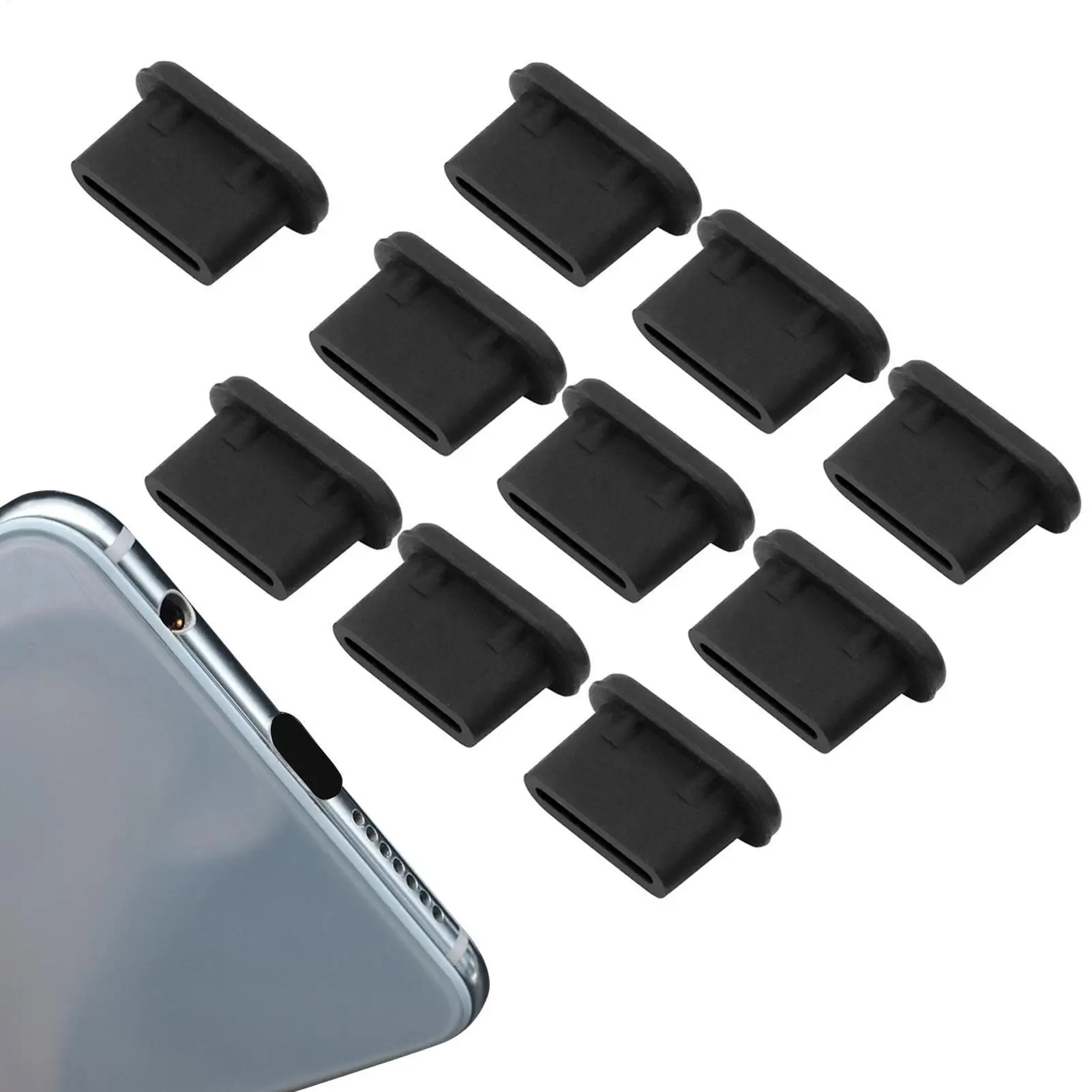 10pcs USB C 캡 실리콘 방진 유형 C 방수 먼지 보호 플러그 모든 USB 유형 C 충전 포트와 호환 가능