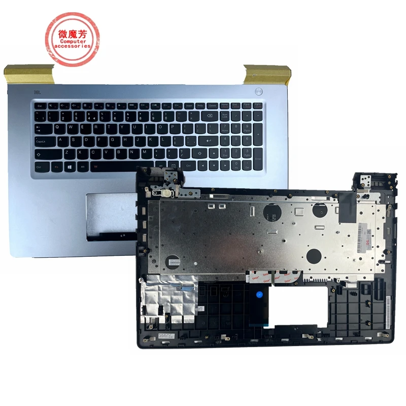 Capa com Descanso para Laptop Capa Superior com Teclado Iluminado em Inglês para Lenovo Ideapad 70017isk