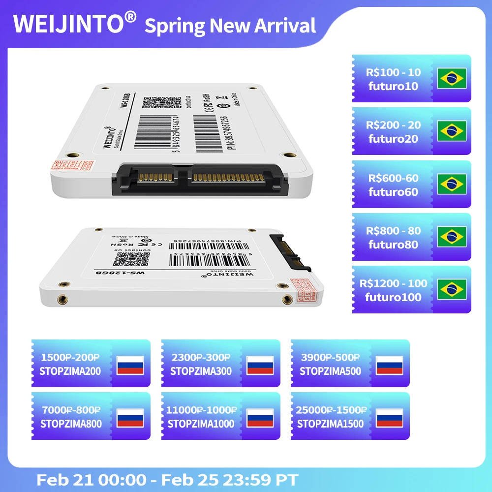 WEIJINTO 2 5 SSD 240 ГБ 256 512 Внутренний твердотельный жесткий диск | Компьютеры и офис