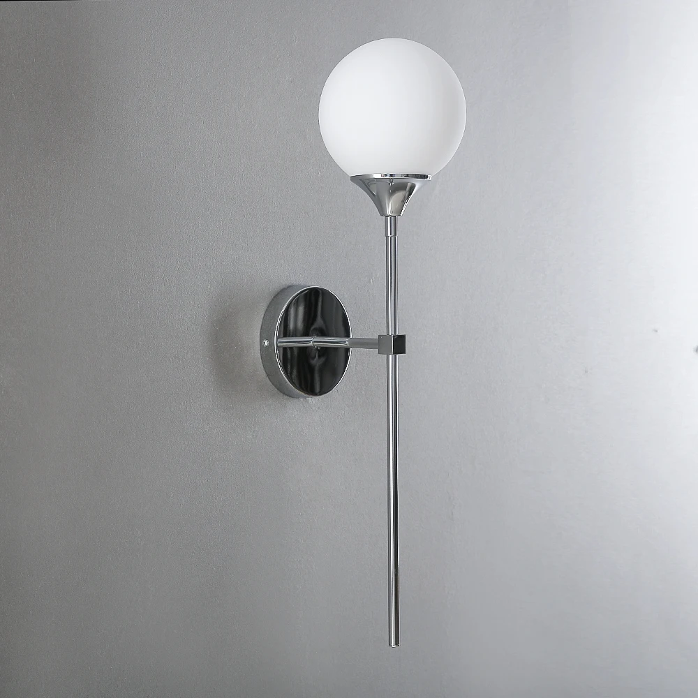LED Wall Lamp Nordic Modern Glass Wall Lamp Gold Led Wall Light for Kitchen Bathroom Dressing Mirror Indoor Lighting Home Decor E14