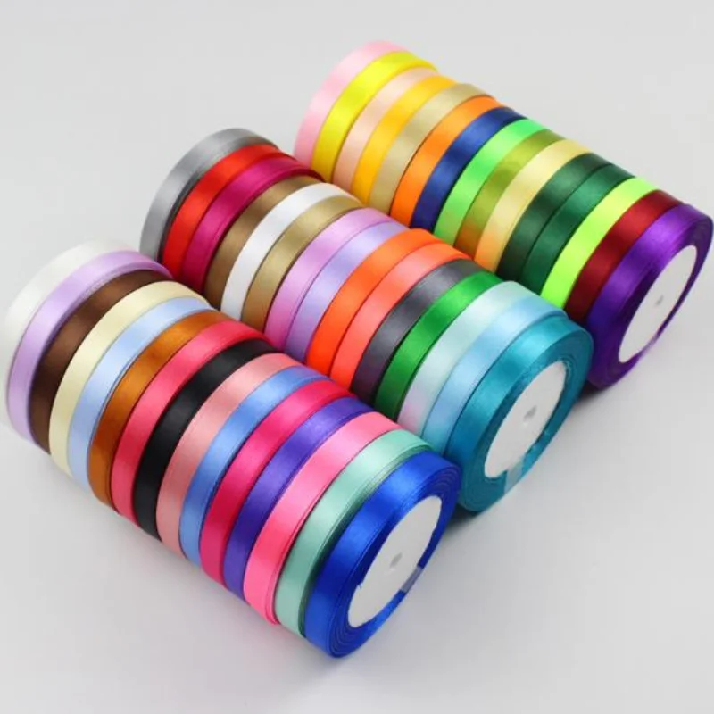 Satin Ribbon Party Wedding Decoration Handmade Rose Butterfly Hair Clip Gifts 25yards 6 10 15 20 25 40 50 mm satin ribbons satin ribbon ribbon decoration ribbon supplies
