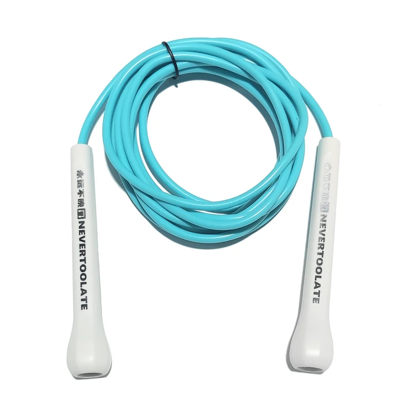 NEVERTOOLATE 10.5ft 3.2 meters strong abs 14cm handle 5mm solid pvc 80A jump skip rope boxing fitness crossfit no HIIT Jump Rope