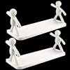 Storage Shelves Racks Self-adhesive Shampoo Shelves Shower Towel Rack Cosmetic Toilet Organizer Home Kitchen PP Plastic Rack 1