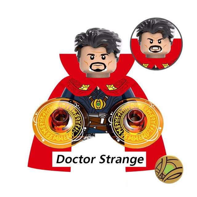Disney Doctor Strange Scarlet Witch Moon Knight Wong Building Block Dormammu Hulk Ultron Carter Professor X Brick America Chaves K-X928